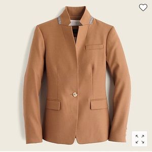 J.Crew regent blazer in warm camel. Small factory defect, imperfectly mended.